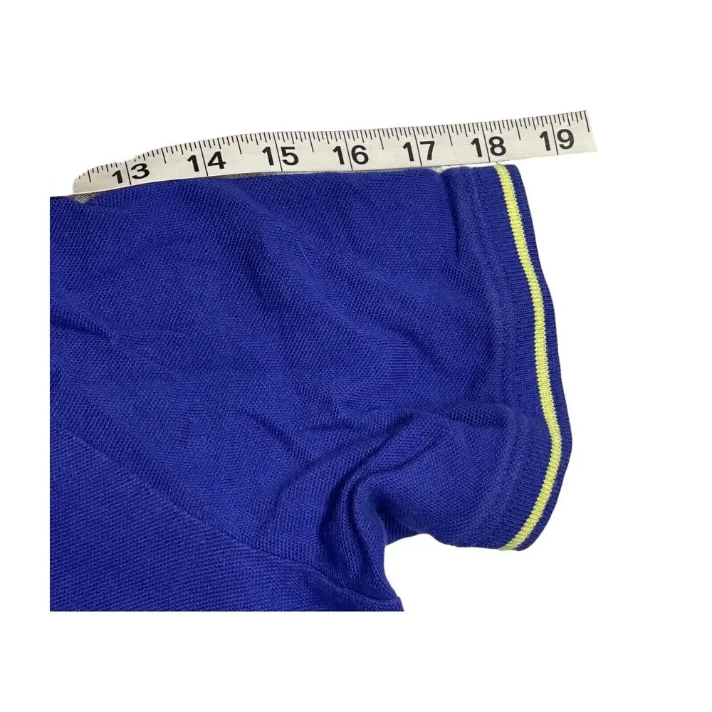 St. John's Bay Legacy Polo Shirt Medium Blue 100% Cotton Short Sleeve Classic - Picture 7 of 7